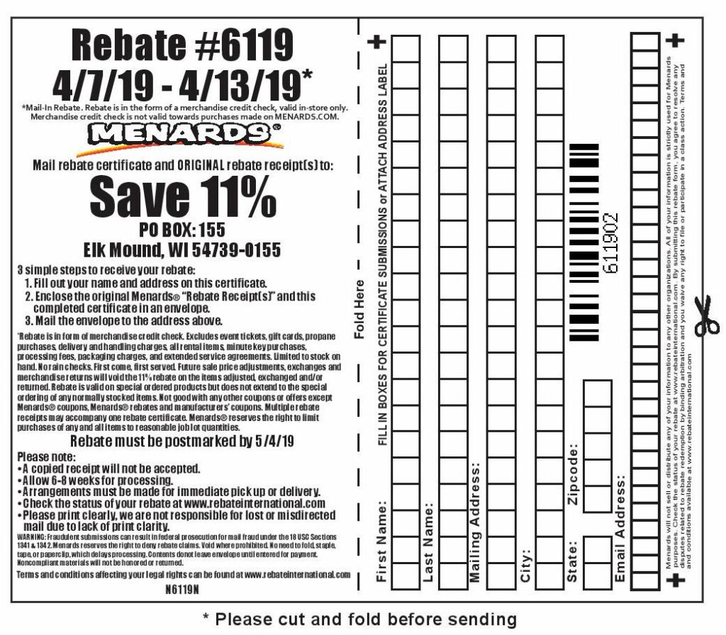 Did Menards Change Their Rebate Forms