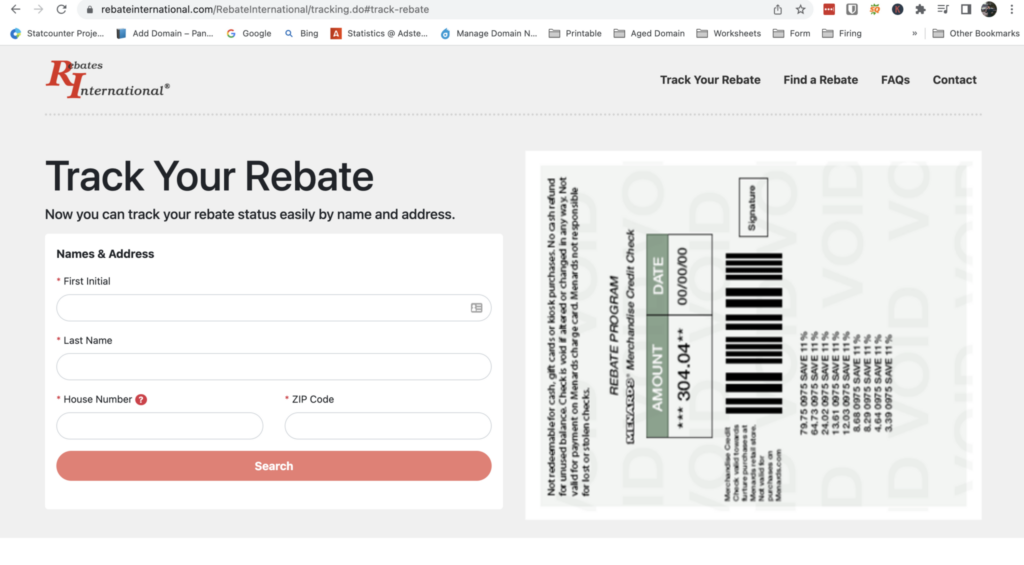 Track Menards Rebate By Name