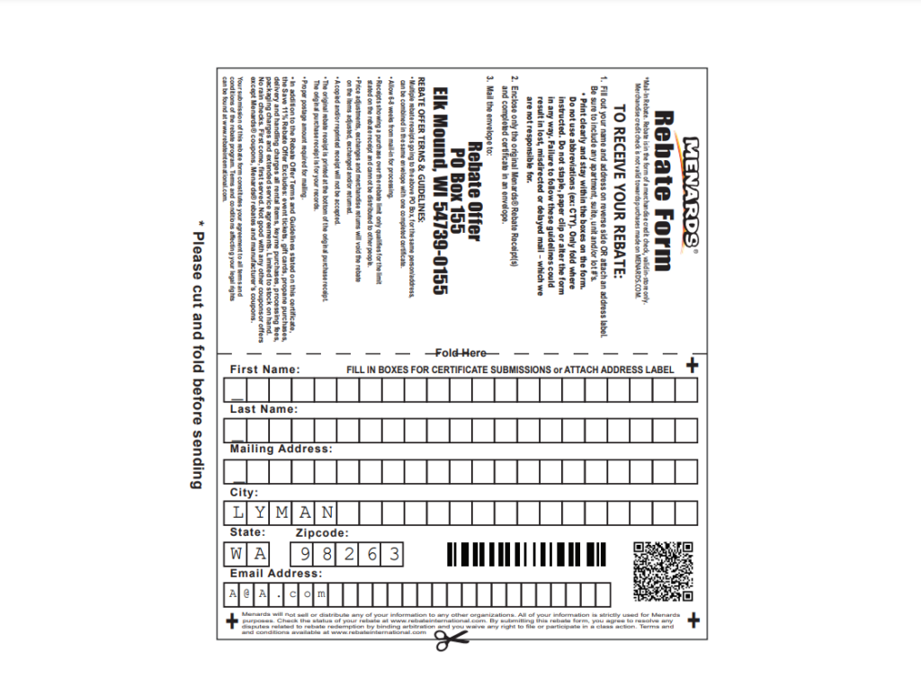 Do Menards Rebate Receipts React To Cold And Heat