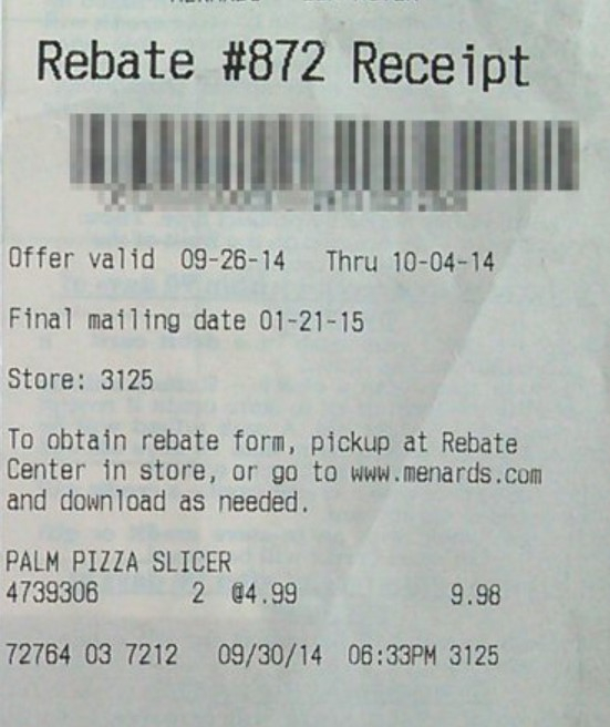 Can I Use A Printed Receipt For Menards Rebate