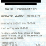 How To Get Rebate Reciept For Menards Online Order