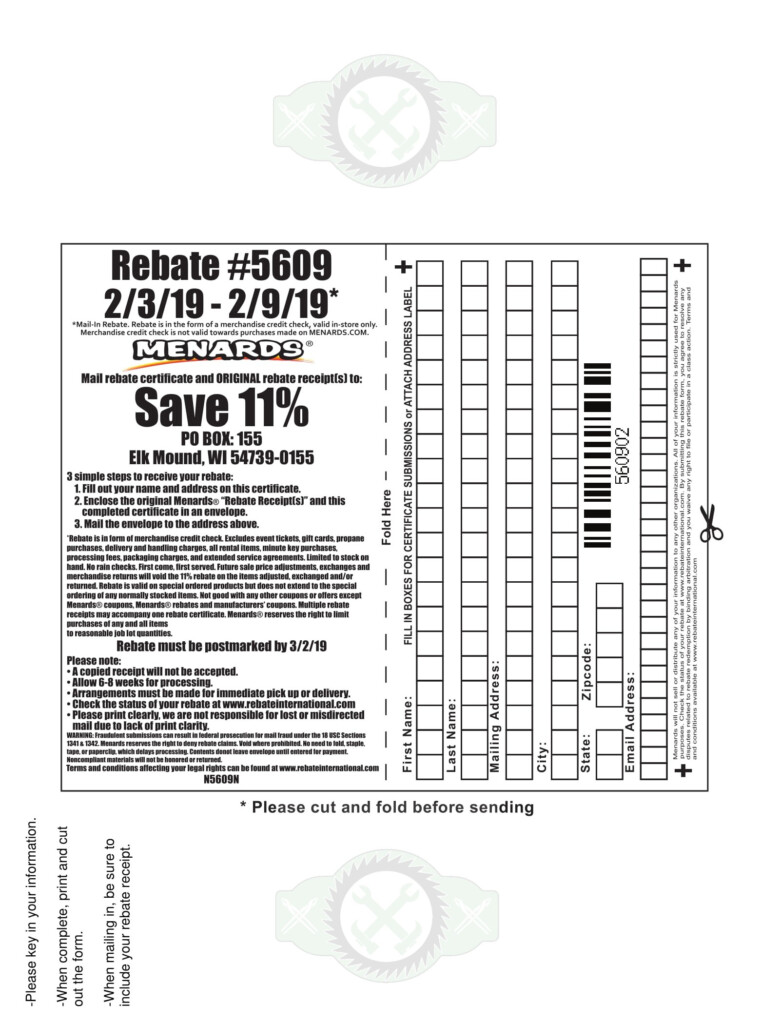 Menards 11 Rebate Sale June 2023