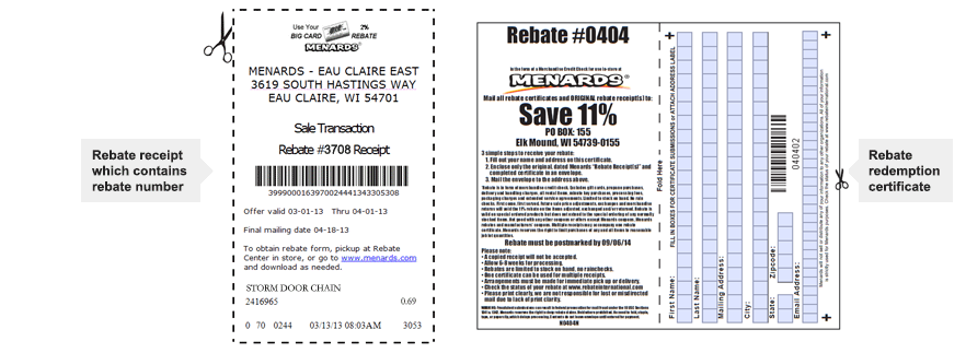 Way To Use Menards Rebate For Special Order