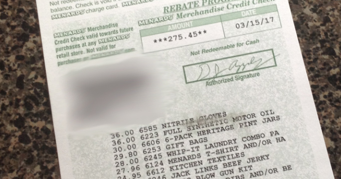 How Long Is A Menards Rebate Check Good For